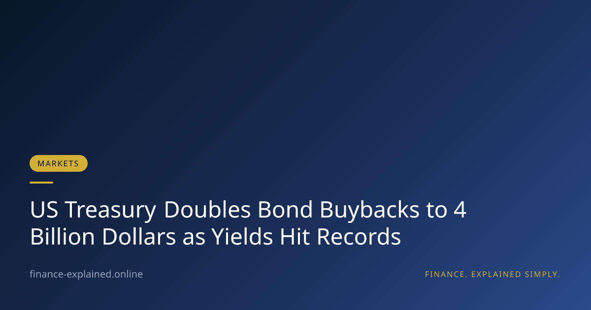 US Treasury Doubles Bond Buybacks to 4 Billion Dollars as Yields Hit Records